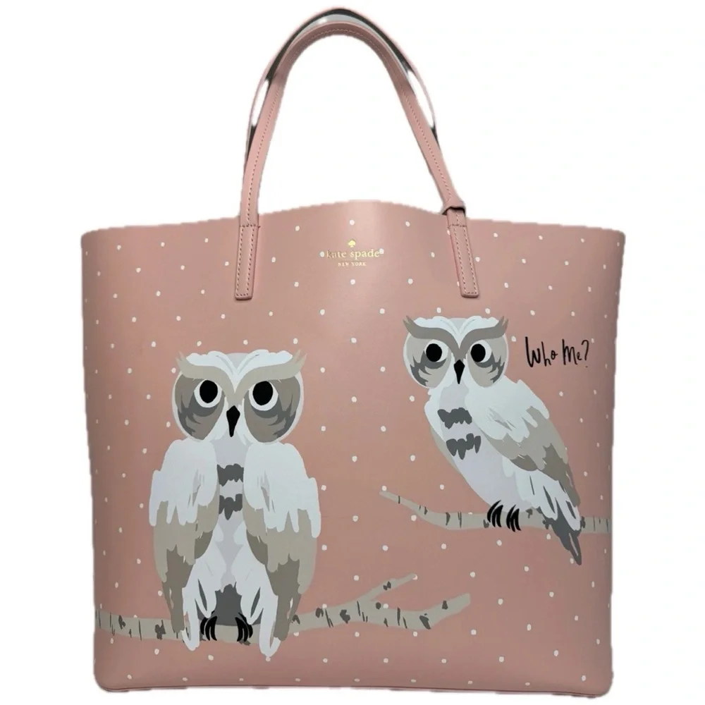 Kate Spade Pink Owl Tote Bag - Picture 4 of 11